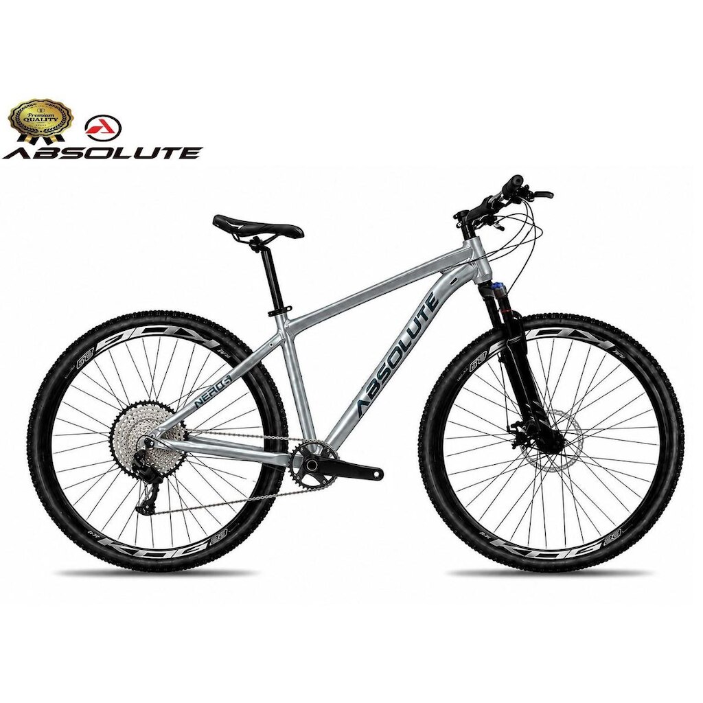 Bicicleta Aro 29 Nero 6 Peças Inteira Absolute k7 12v Garfo com Trava Freio a Disco Hidráulico
