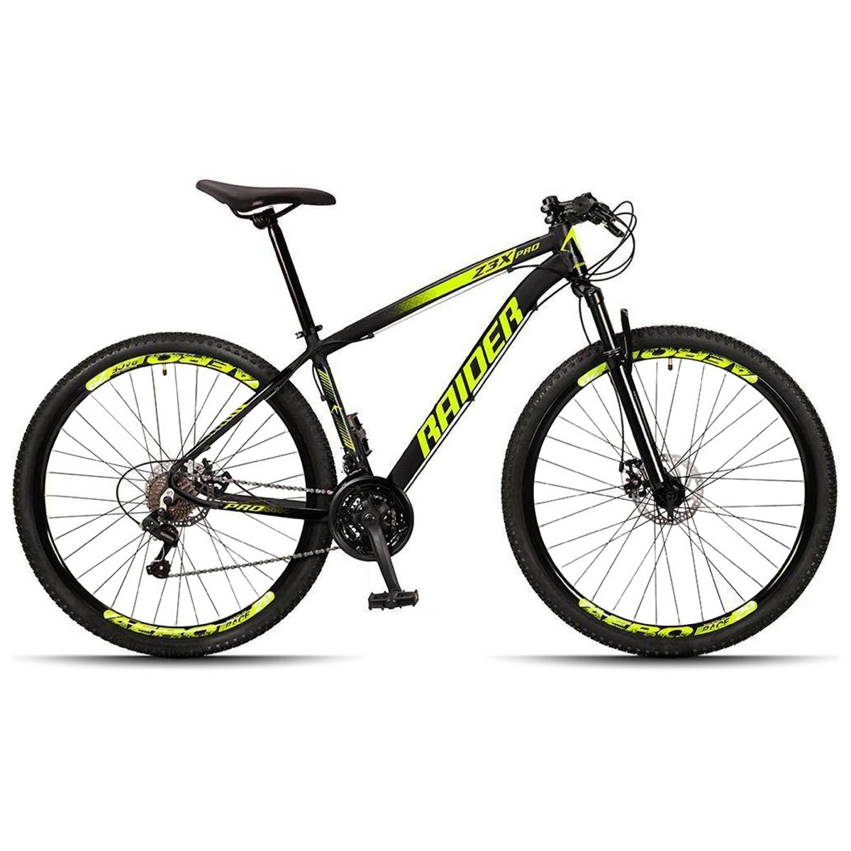 Bicicleta Aro 29 Raider Z3X 24 Vel Câmbio Traseiro Shimano Freio a Disco Bike MTB Alumínio