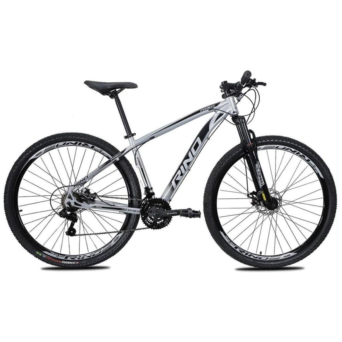 Bicicleta Rino Everest Aro 29 Susp. Dianteira 24 Marchas - Cinza