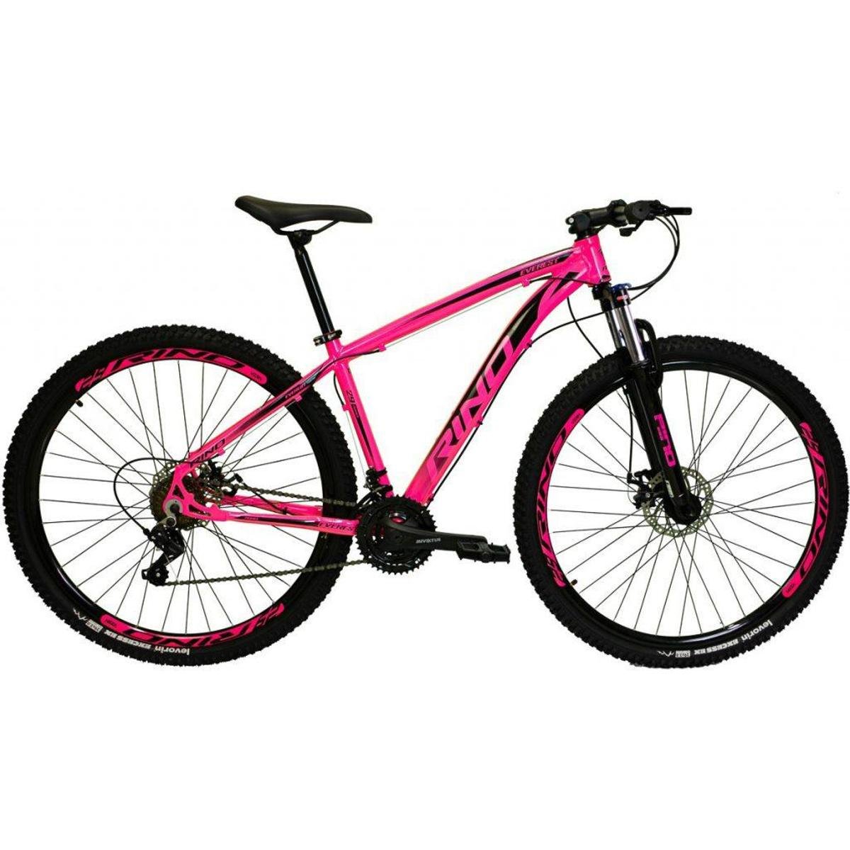Bicicleta Rino Everest Aro 29 Susp. Dianteira 24 Marchas - Rosa