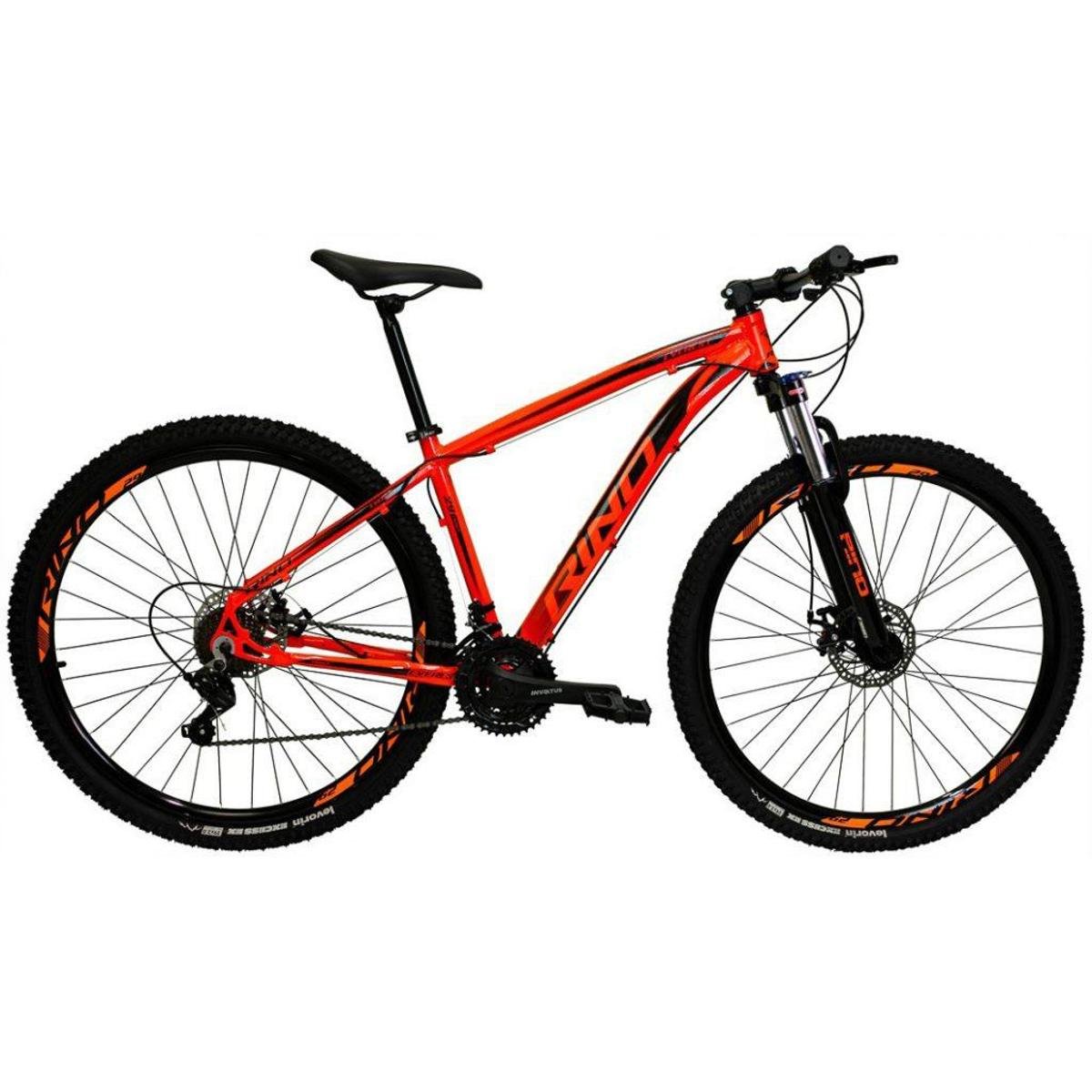 Bicicleta Rino Everest Aro 29 Susp. Dianteira 24 Marchas - Laranja