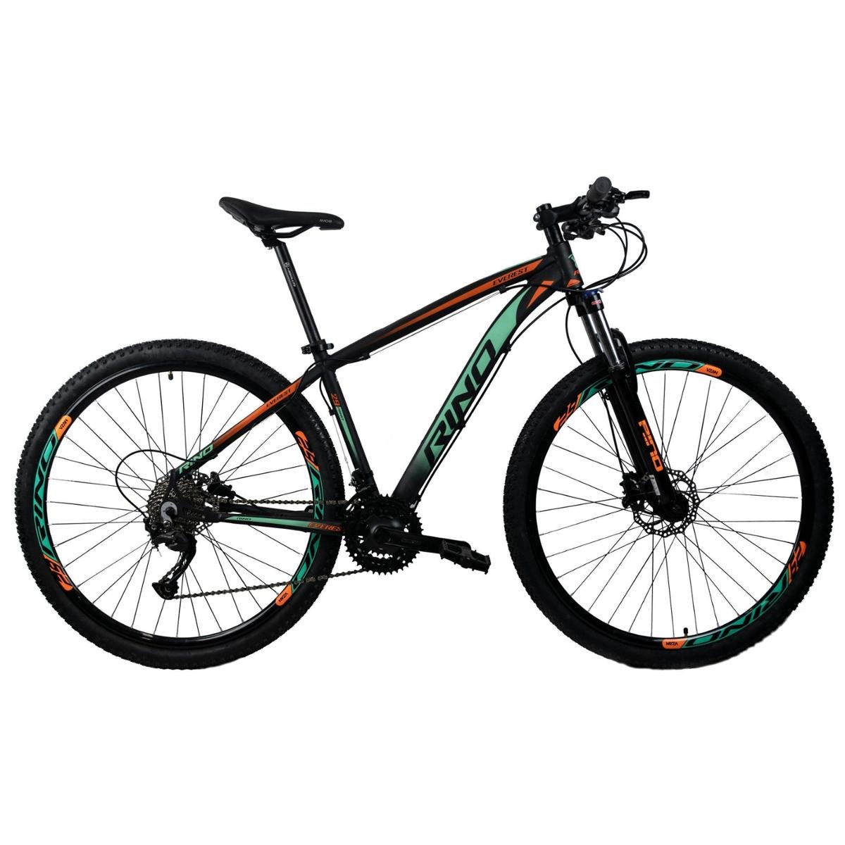 Bicicleta Rino Everest Aro 29 Susp. Dianteira 27 Marchas - Laranja/preto