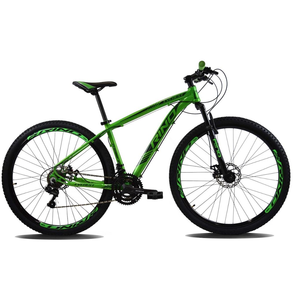 Bicicleta Aro 29 Rino Everest Hidraulic Shimano 27 marchas - Kit Sunrace + Trava