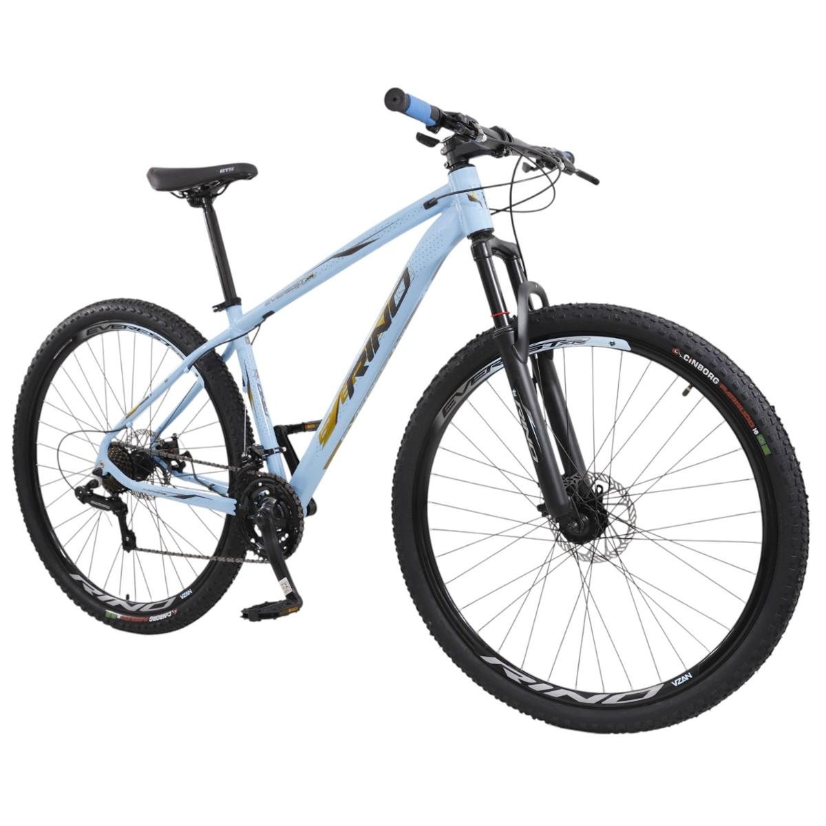 Bicicleta Rino Everest Aro 29 Susp. Dianteira 27 Marchas - Azul