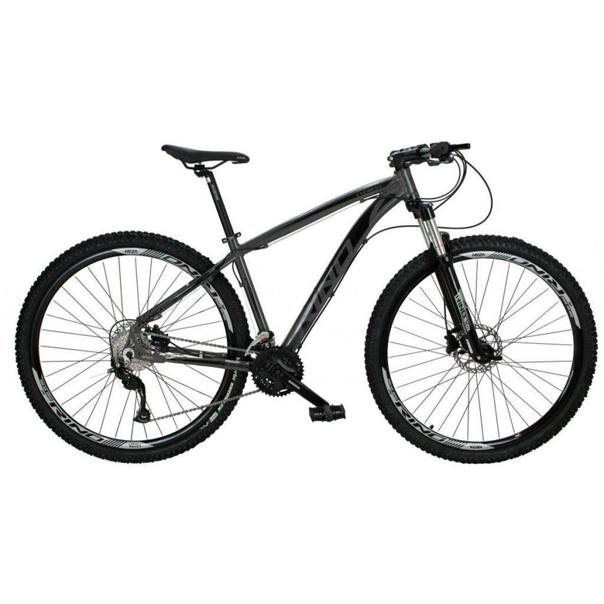 Bicicleta Rino Everest Aro 29 Susp. Dianteira 27 Marchas - Grafite