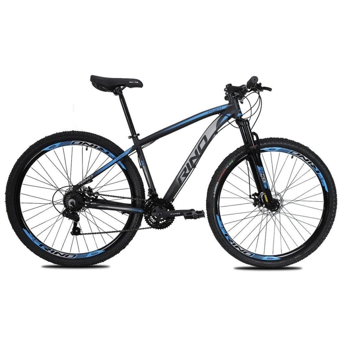 Bicicleta Rino Everest Aro 29 Susp. Dianteira 21 Marchas - Azul/preto