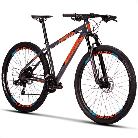 Bicicleta Aro 29 Sense One 2023 Freio Hidráulico 21 Velocidades - Cinza+Laranja Menor preço em Bicicleta Aro 29 Sense One 2023 Freio Hidráulico 21 Velocidades - Cinza+Laranja