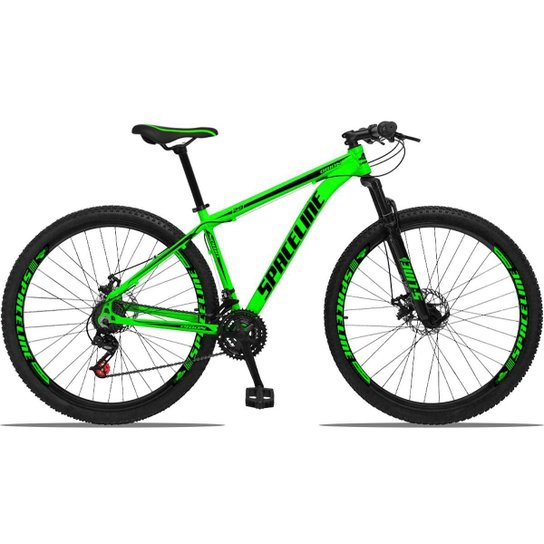 Bicicleta Aro 29 Spaceline Orion 21 Velocidades Freio a Disco - Verde+Preto Menor preço em Bicicleta Aro 29 Spaceline Orion 21 Velocidades Freio a Disco - Verde+Preto
