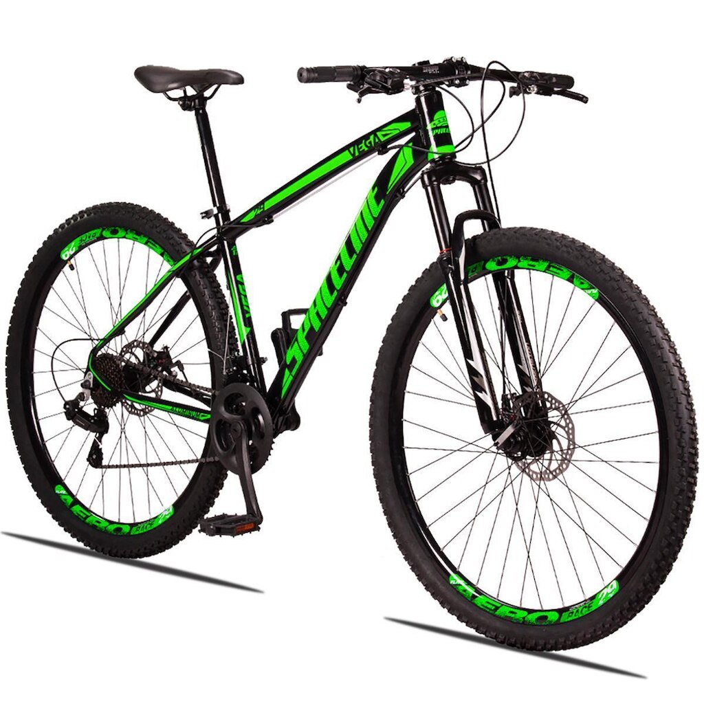 Bicicleta Aro 29 Spaceline Vega Alumínio 24v Freio a Disco Supensão MTB
