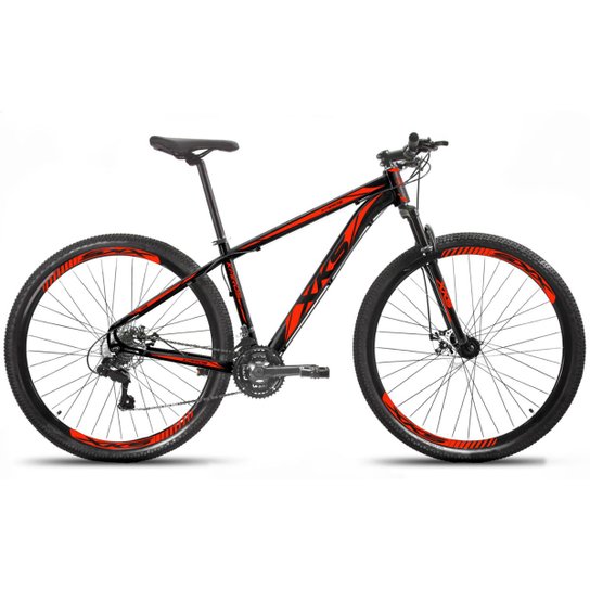 Bicicleta Aro 29 Xks Alumínio Freio A Disco 21v Kit Shimano - Preto+Vermelho