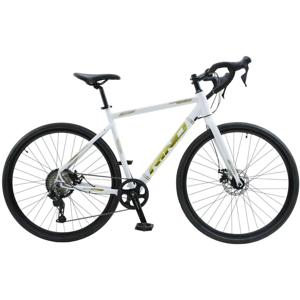 Bicicleta Aro 700 Rino Gravel Nomad Silver Shimano Essa 1x8 Cassete 11/45d