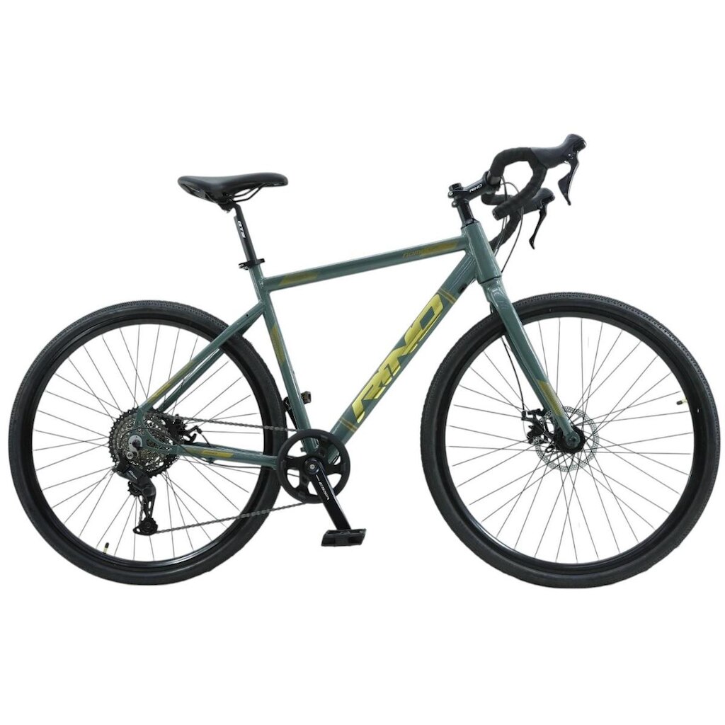 Bicicleta Aro 700 Rino Gravel Nomad Silver Shimano Essa 1x8 Cassete 11/45d