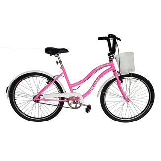 Bicicleta Beach Aro 26 Feminina Retro Vintage Chiclete