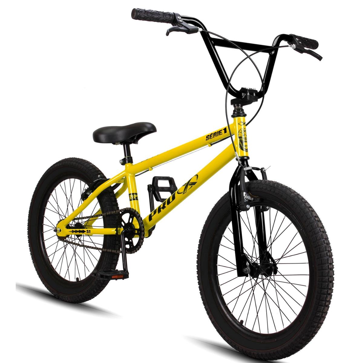 Bicicleta BMX Infantil aro 20 Pro-X Série 1 - Branco+Laranja