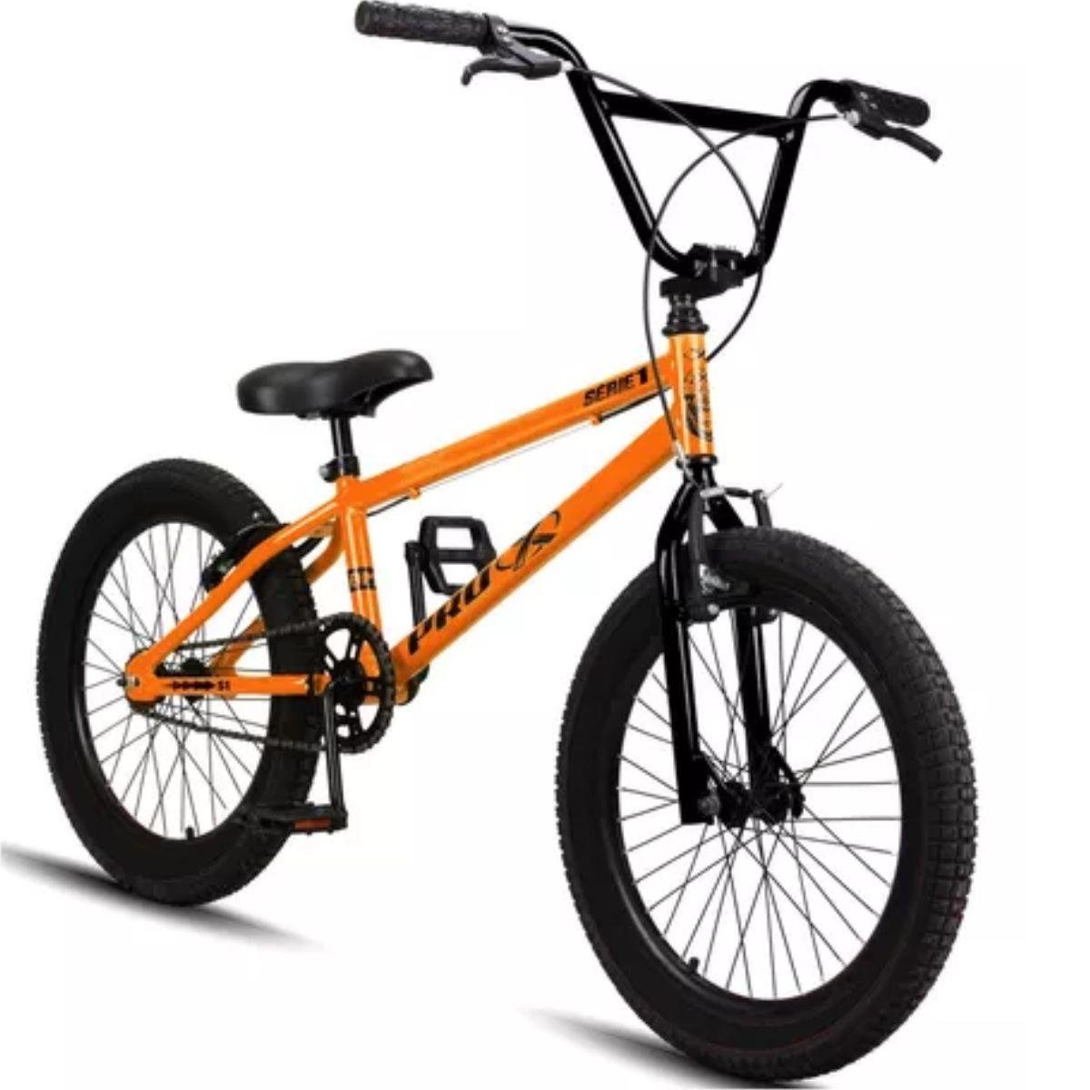 Bicicleta BMX Infantil aro 20 Pro-X Série 1 - Laranja+Preto | Netshoes