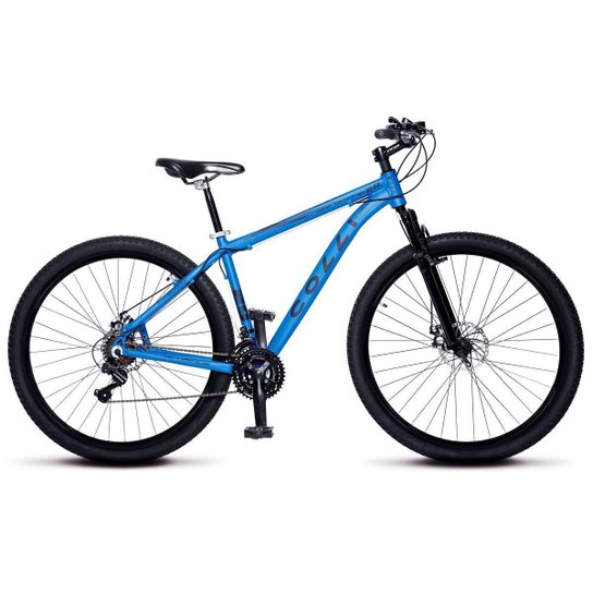 Bicicleta Colli MTB Aro 29 Alum. Kit Shimano 21M Susp. Dianteira Freios a Disco - Azul