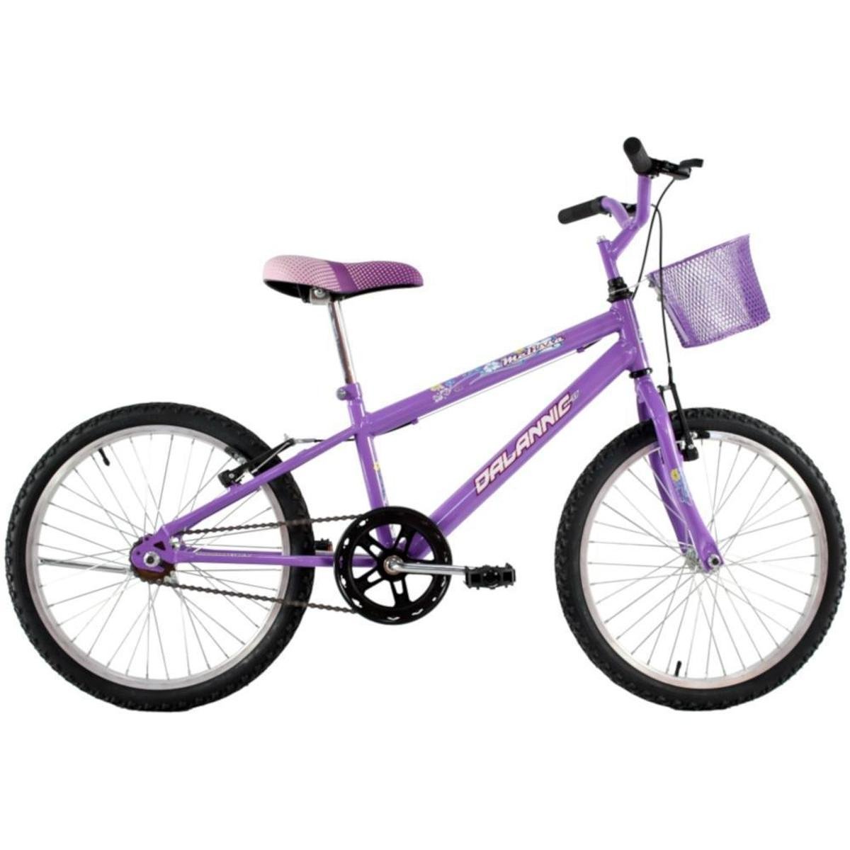 Bicicleta Dalannio Bike Melissa Aro 20 Rígida 1 Marcha - Branco/violeta