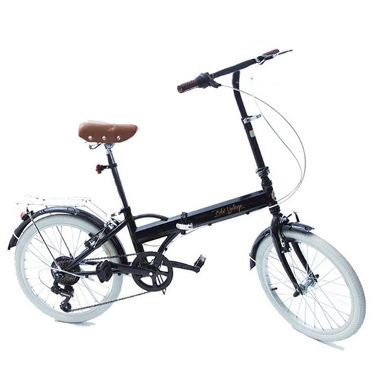 Bicicleta Dobrável Fênix Black LIGHT- Câmbio Shimano 6v - farol e campainha - Preto Menor preço em Bicicleta Dobrável Fênix Black LIGHT- Câmbio Shimano 6v - farol e campainha - Preto