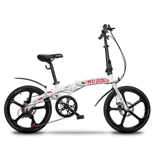 Bicicleta Dobrável Pliage Alloy Two Dogs Alumínio Aro 20 Shimano 7v - Branco Menor preço em Bicicleta Dobrável Pliage Alloy Two Dogs Alumínio Aro 20 Shimano 7v - Branco