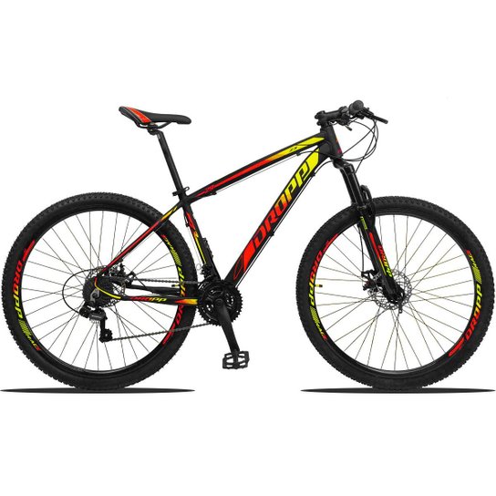 Bicicleta Dropp Z3 Aro 29 Câmbios Shimano Freio a Disco e Suspensão - Vermelho+Amarelo Menor preço em Bicicleta Dropp Z3 Aro 29 Câmbios Shimano Freio a Disco e Suspensão - Vermelho+Amarelo