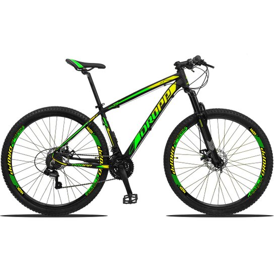 Bicicleta Dropp Z3 Disc H T19 Aro 29 Susp. Dianteira 21 Marchas - Amarelo/verde