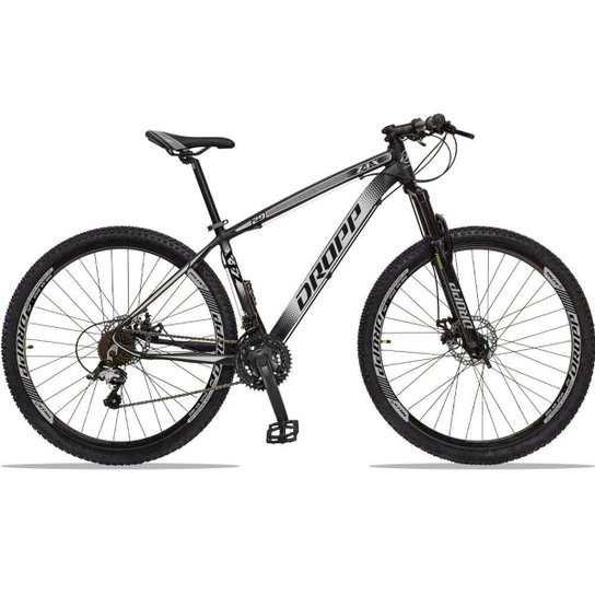 Bicicleta Dropp Z4x 27 Marchas Aro 29 Câmbios GTA Freio A Disco Hidráulico - Preto+Cinza