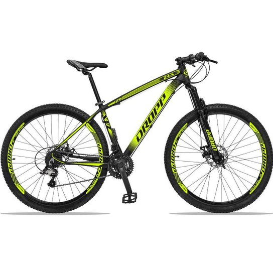 Bicicleta Dropp Z4x 27 Marchas Aro 29 Câmbios GTA Freio A Disco Hidráulico - Preto+Amarelo