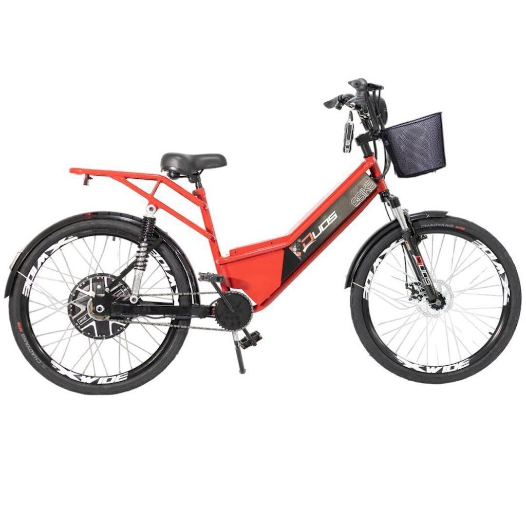 Bicicleta Duos Elétrica Confort FULL 800W 48V 15Ah Cestinha