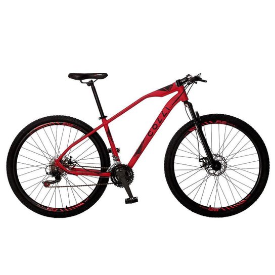 Bicicleta Duster Aro 29 Aluminio Freio A Disco Cambio Shimano 21 Marchas Colli - Vermelho Menor preço em Bicicleta Duster Aro 29 Aluminio Freio A Disco Cambio Shimano 21 Marchas Colli - Vermelho