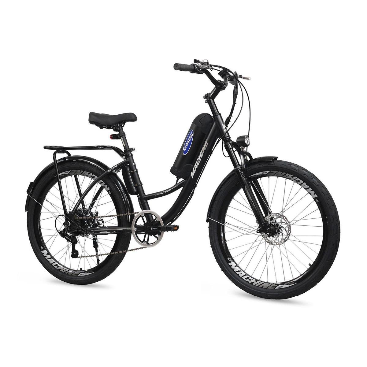 Bicicleta Elétrica Urban+ Lithium 350W 36V Preta Menor preço em Bicicleta Elétrica Urban+ Lithium 350W 36V Preta