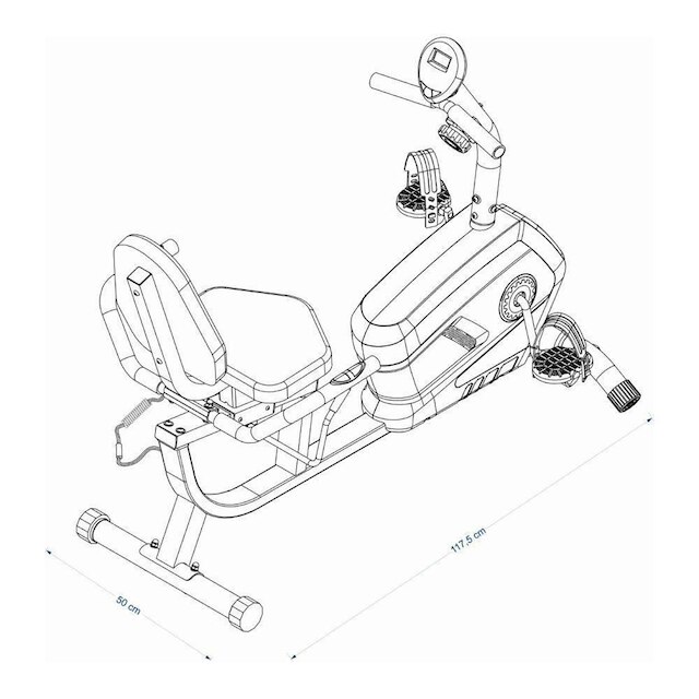 Bicicleta Ergométrica Magnética Horizontal Gallant Elite GBEV1HMGA-CZ