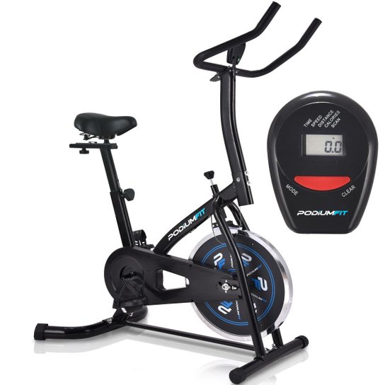 Bicicleta Ergométrica Spinning Podiumfit S100 Silenciosa Roda 8Kg - Preto Menor preço em Bicicleta Ergométrica Spinning Podiumfit S100 Silenciosa Roda 8Kg - Preto