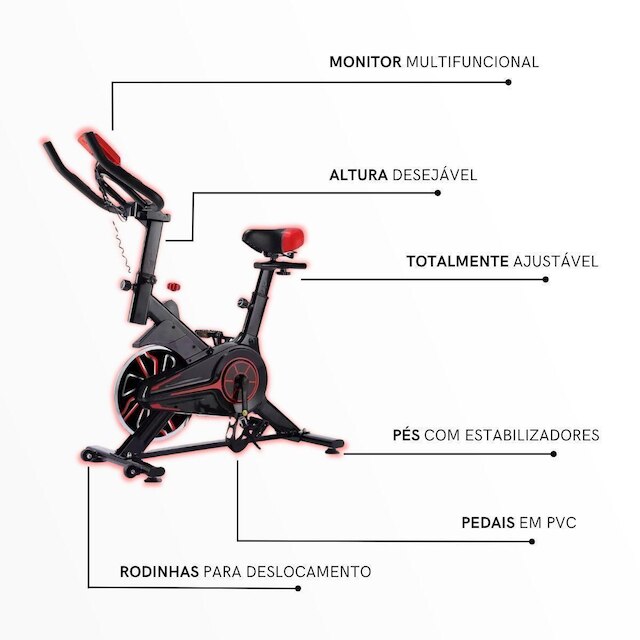 Bicicleta Ergométrica Spinning Volante de 6kg - Ahead Sports
