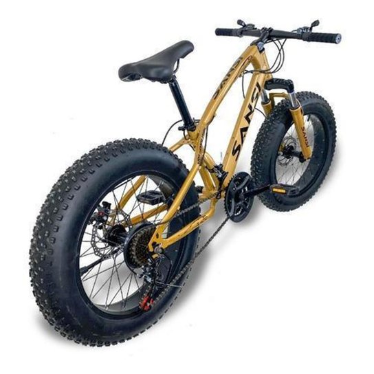 Bicicleta Fat Bike Aro 20 Pneus 4.0 Freios a Disco - Bronze - Bronze Menor preço em Bicicleta Fat Bike Aro 20 Pneus 4.0 Freios a Disco - Bronze - Bronze
