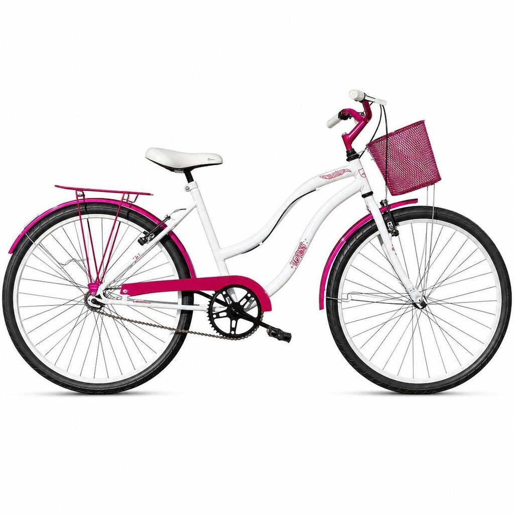 Bicicleta Feminina Aro 26 Passeio Forss Hello Com Cestinha