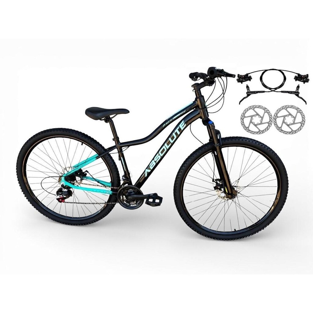 Bicicleta Feminina Aro 29 Absolute Hera Freio a Disco Hidráulico Alumínio Garfo Suspensão 21v