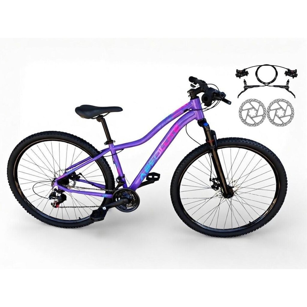 Bicicleta Feminina Aro 29 Absolute Hera Freio a Disco Hidráulico Alumínio Garfo Suspensão 21v