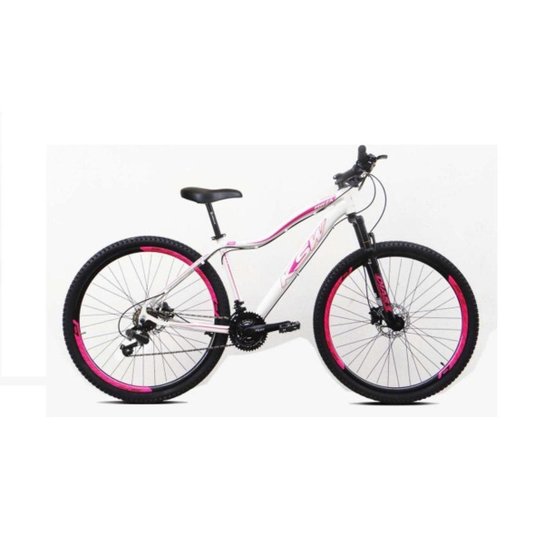 Bicicleta Feminina Aro 29 Ksw Mwza Alumínio 21v Freio a Disco Garfo Suspensão - Branco/Rosa - Branco+Rosa é ruim? Bicicleta Feminina Aro 29 Ksw Mwza Alumínio 21v Freio a Disco Garfo Suspensão - Branco/Rosa - Branco+Rosa é boa?