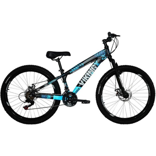 Bicicleta Freeride Viking Aro 26 Alumínio Freios A Disco 21 Marchas - Preto+Azul é ruim? Bicicleta Freeride Viking Aro 26 Alumínio Freios A Disco 21 Marchas - Preto+Azul é boa?