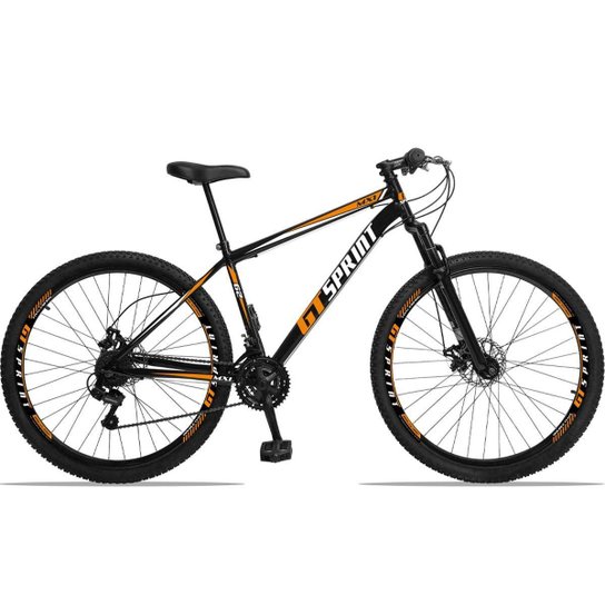 Bicicleta GT Sprint MX1 Aço Câmbio Shimano 21 Marchas Freio a Disco e Suspensão Aro 29 - Laranja Menor preço em Bicicleta GT Sprint MX1 Aço Câmbio Shimano 21 Marchas Freio a Disco e Suspensão Aro 29 - Laranja