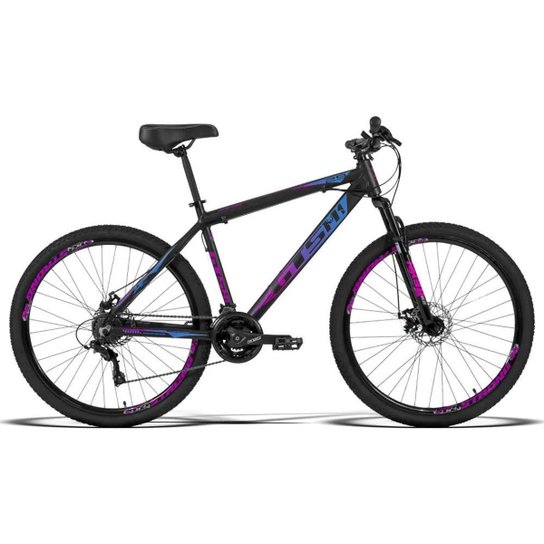 Bicicleta GTS Aro 29 Freio a Disco Câmbio Shimano 21 Marchas e Amortecedor | GTS M1 Advanced - Azul+Rosa Menor preço em Bicicleta GTS Aro 29 Freio a Disco Câmbio Shimano 21 Marchas e Amortecedor | GTS M1 Advanced - Azul+Rosa