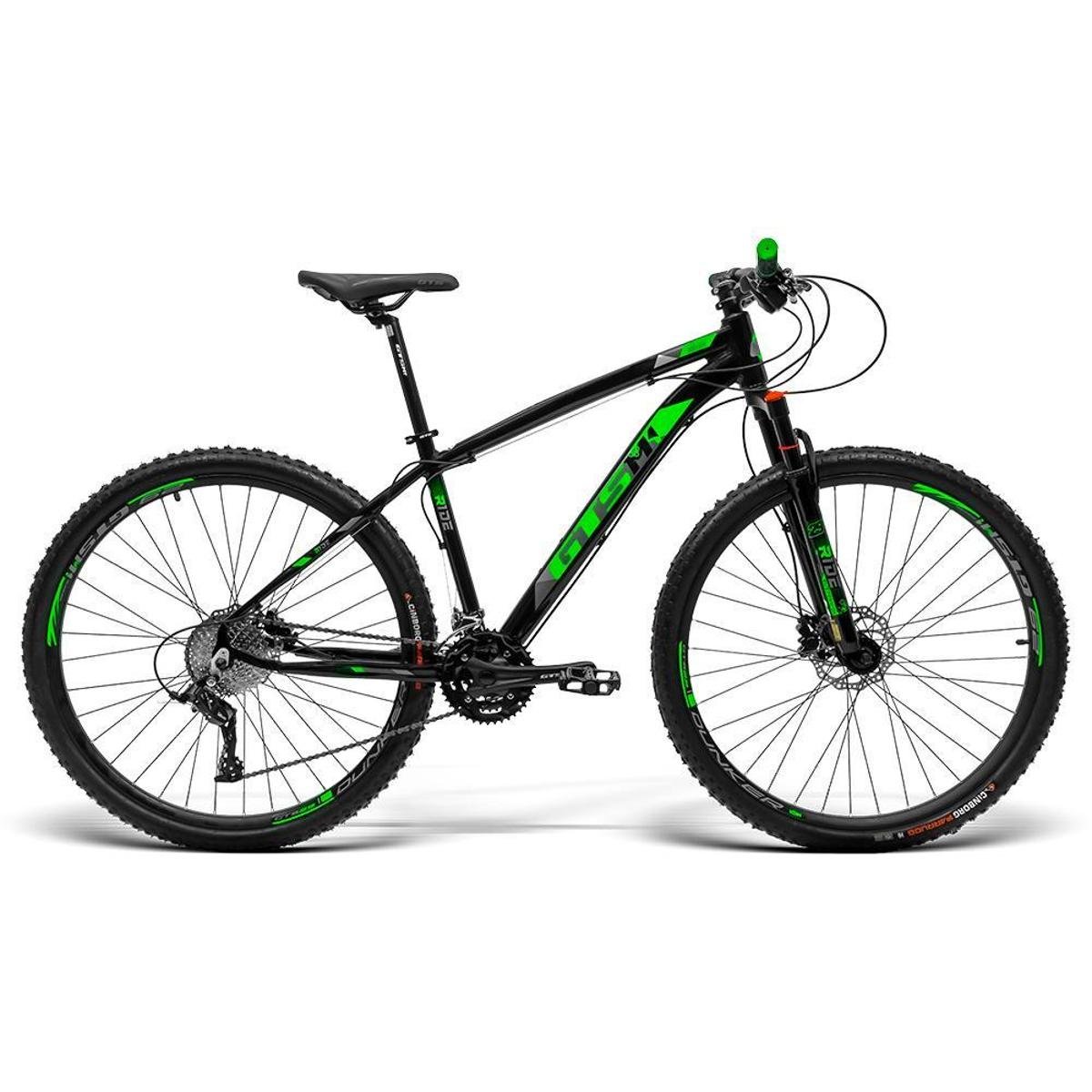 Bicicleta Gts M1 Ride New Disc M Aro 29 Susp. Dianteira 27 Marchas - Preto/verde