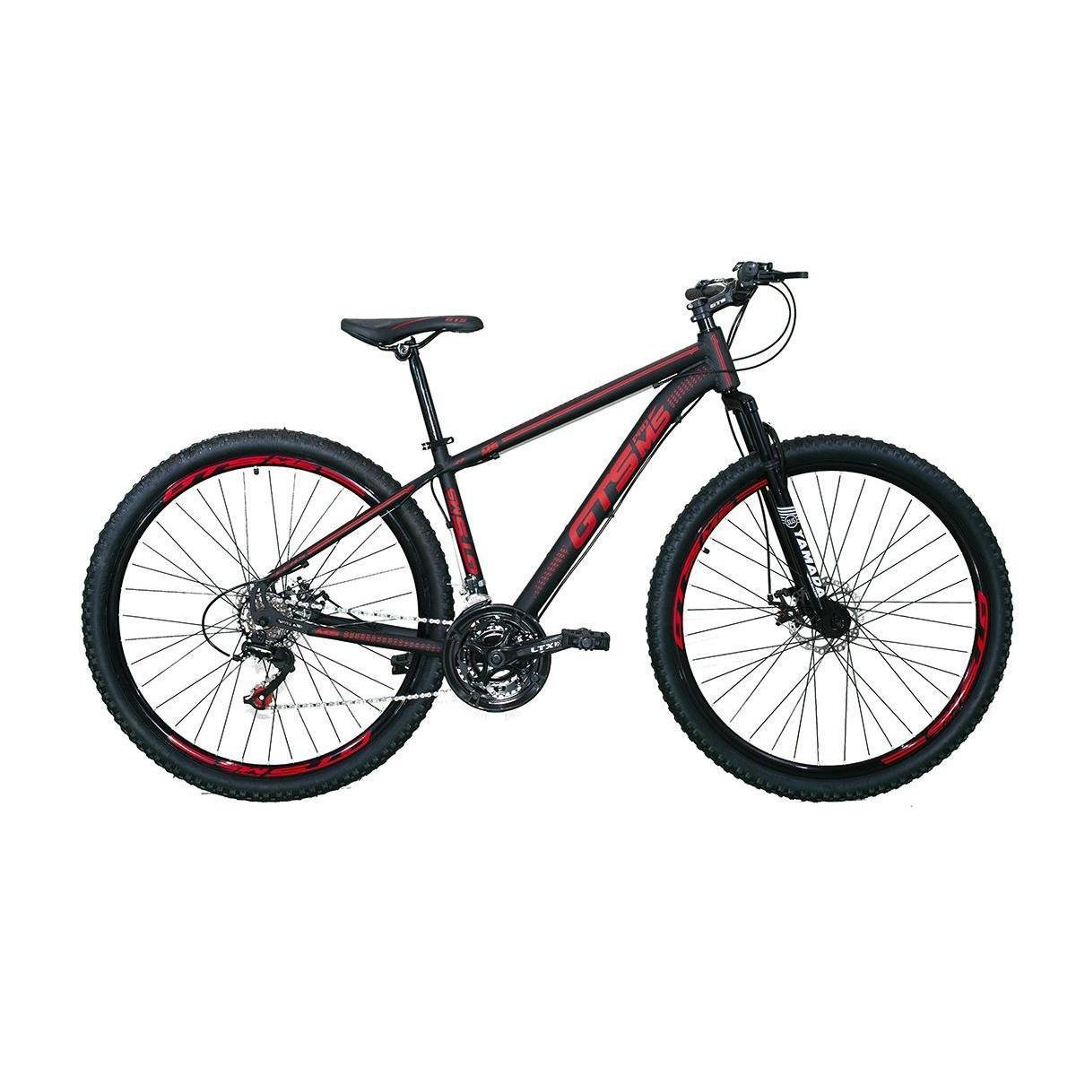 Bicicleta Gts Pro M5 Techs Aro 29 Susp. Dianteira 21 Marchas - Preto/vermelho