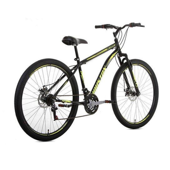 Bicicleta Houston Netuno Freios a disco Aro 29 21V Preto/Amarelo NTD291R - Preto+Amarelo Menor preço em Bicicleta Houston Netuno Freios a disco Aro 29 21V Preto/Amarelo NTD291R - Preto+Amarelo