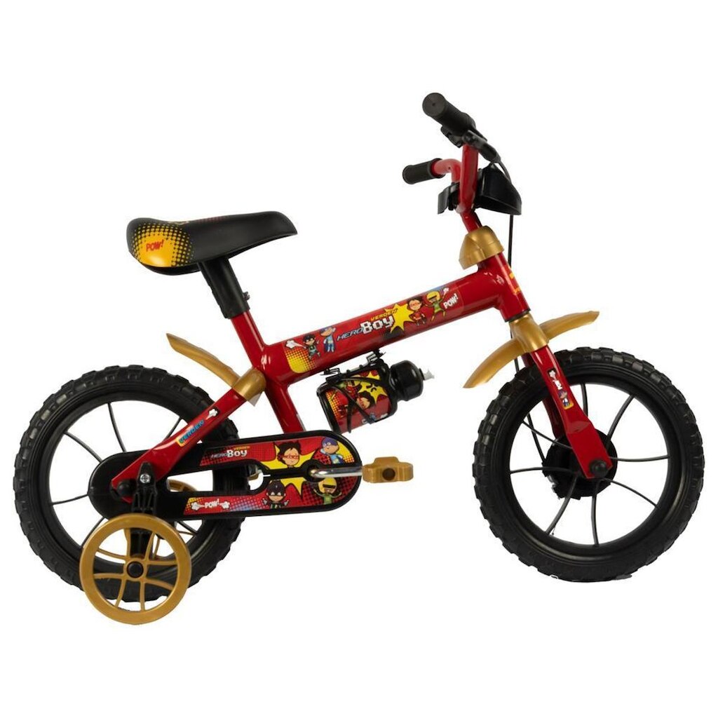 Bicicleta Infantil Aro 12 Verden 10500 Hero Boy com Rodinhas