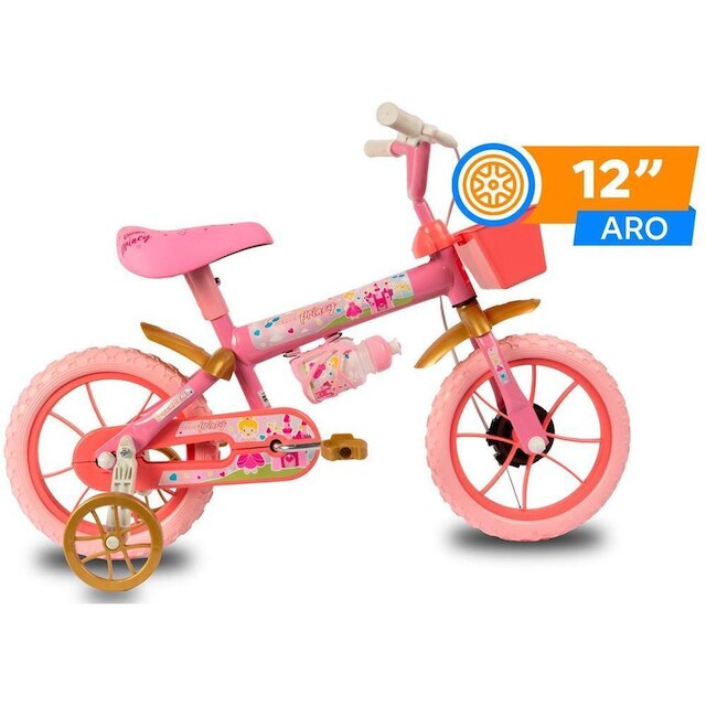 Bicicleta Infantil Aro 12 Verden 10501 Princy com Rodinhas