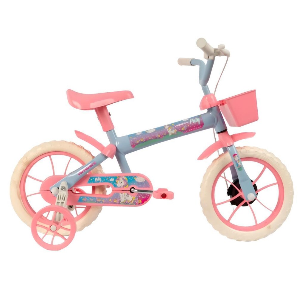 Bicicleta Infantil Aro 12 Verden Paty Menina Rosa 3-5 Anos