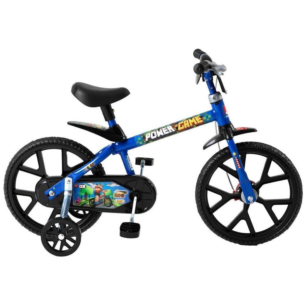 Bicicleta Infantil Aro 14 Bandeirante Batman Preta com Rodinhas