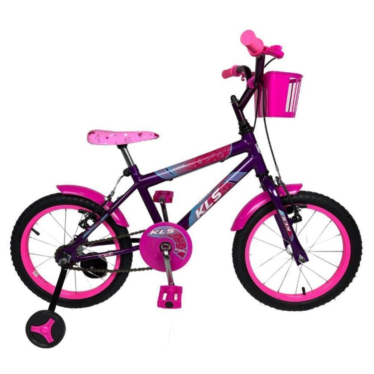 Bicicleta Kls Girls Vb Aro 16 Rígida 1 Marcha - Lilás