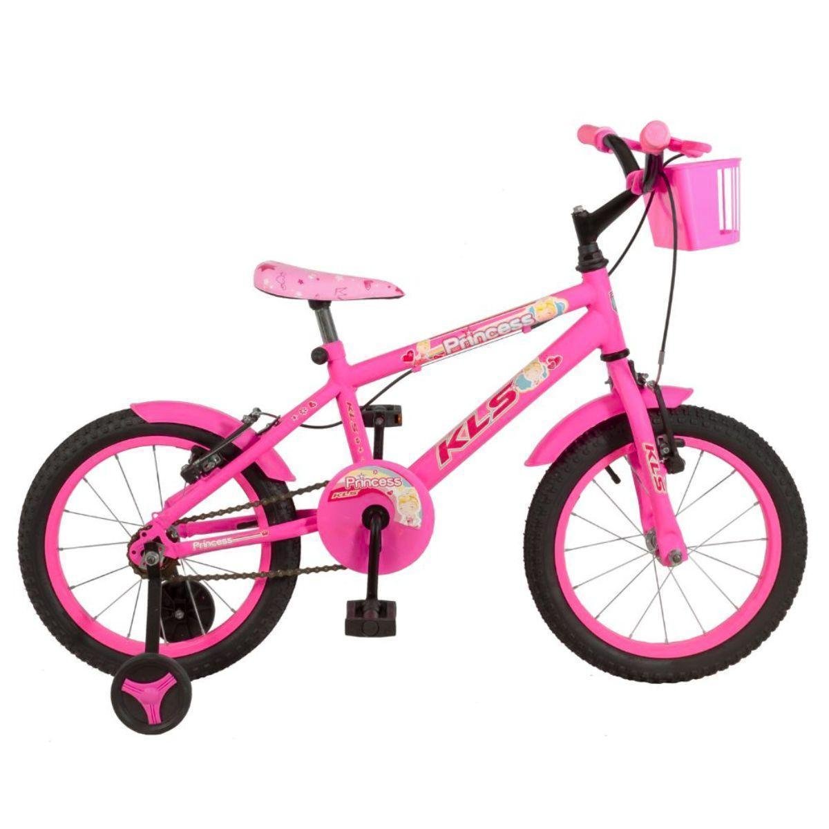 Bicicleta Kls Princess Vb Aro 16 Rígida 1 Marcha - Rosa